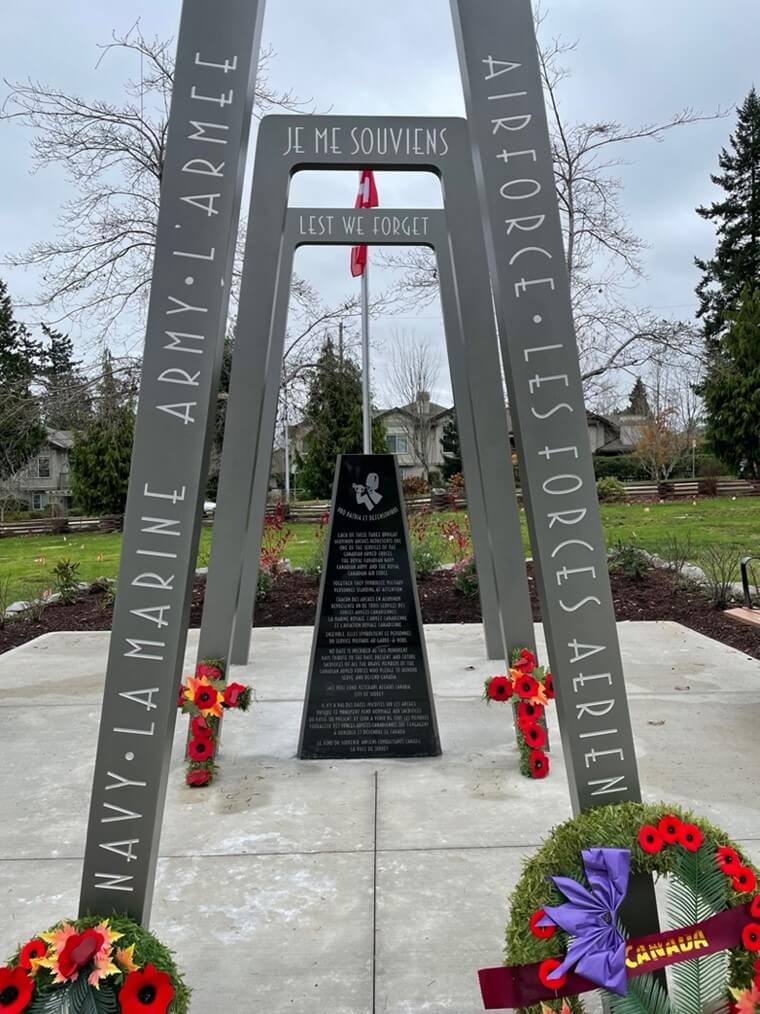 New cenotaph unveiled in Surrey, BC